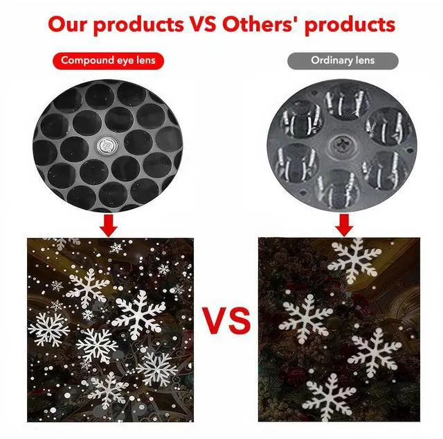 Alt view image 5 of 7 - Snowflake Christmas Projector Lamp Outdoor Holiday Decorative Lighting Xmas Deco