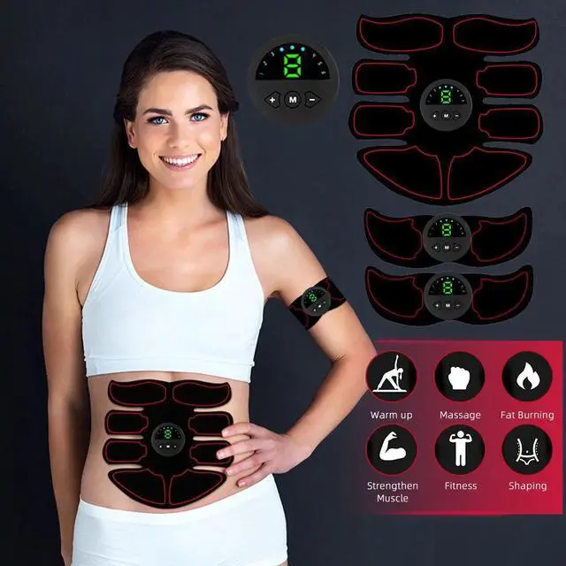 Alt view image 3 of 7 - Rechargeable Abdominal Muscle Stimulator Trainer Abs Fitness Excersize Gear USA