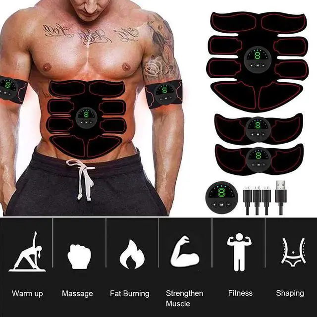 Alt view image 4 of 7 - Rechargeable Abdominal Muscle Stimulator Trainer Abs Fitness Excersize Gear USA
