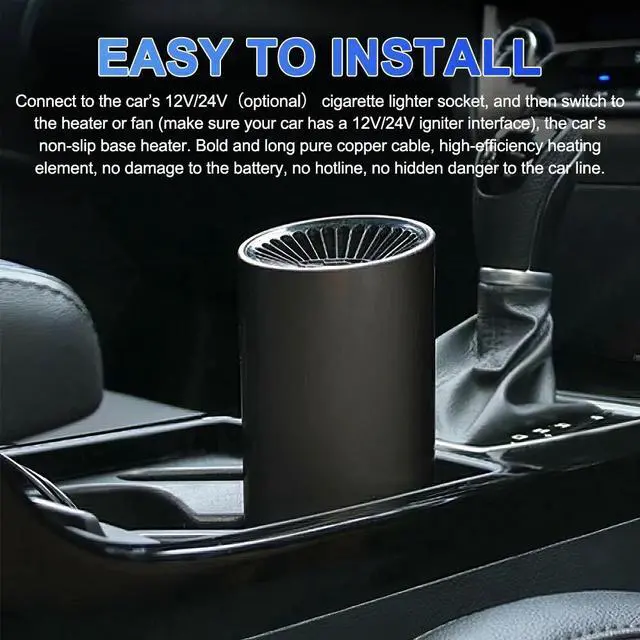 Alt view image 7 of 7 - 150W Portable Electric Car Heater 12V Heating Fan Defogger Defroster Demister US