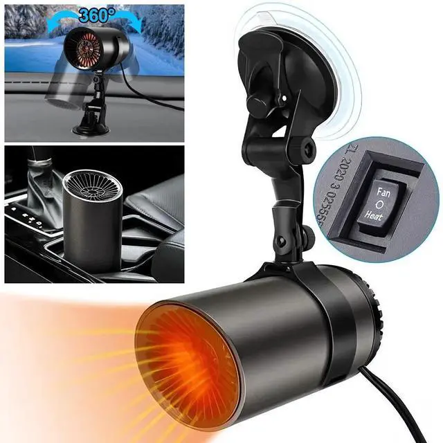 Alt view image 4 of 7 - 150W Portable Electric Car Heater 12V Heating Fan Defogger Defroster Demister US