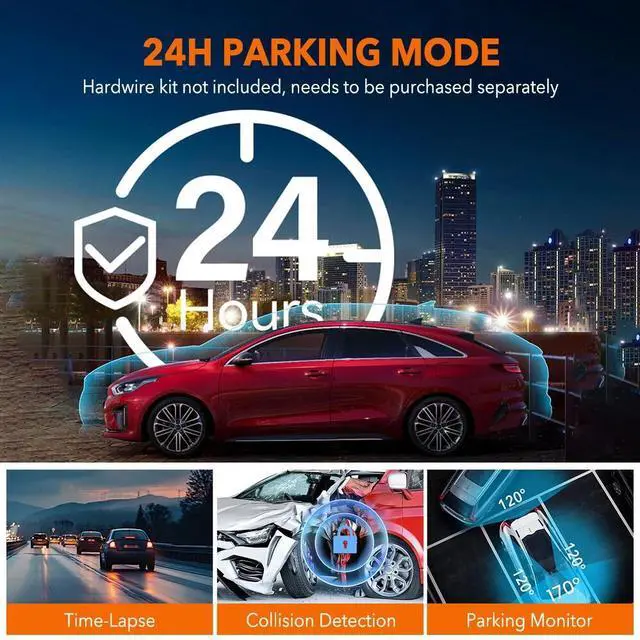 Alt view image 6 of 7 - 360° 3 Channel Dash Cam Front Left Right, Dash Camera Night Vision+Rear Camera