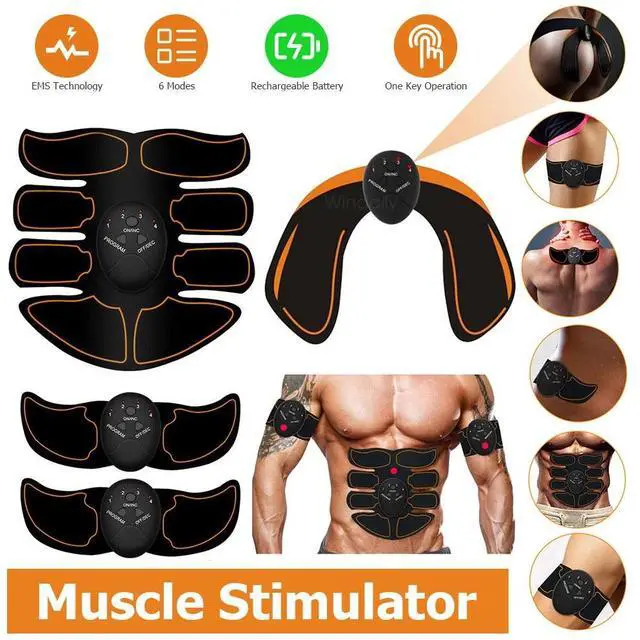 Main image of Rechargeable EMS Abs Trainer Arms Hips Muscle Stimulator Abdominal Training