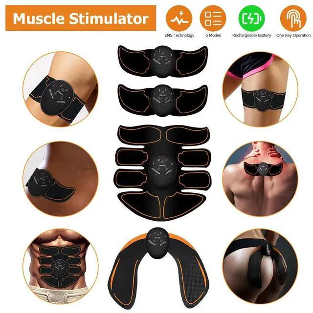 Alt view image 5 of 7 - Rechargeable EMS Abs Trainer Arms Hips Muscle Stimulator Abdominal Training