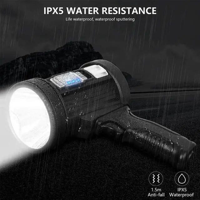 Alt view image 7 of 7 - 200000lumens Super Bright USB Solar LED Searchlight Spotlight Torch Flashlight