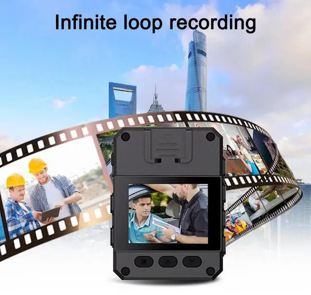 Alt view image 6 of 7 - 4K Mini Body Worn Camera Support 128GB Personal Security Recording IR Night Cam