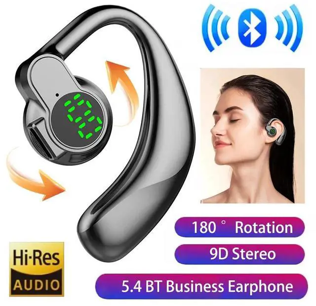 Alt view image 2 of 7 - Wireless Bluetooth 5.4 Earpiece Trucker Headset Driving Noise Cancelling Earbuds