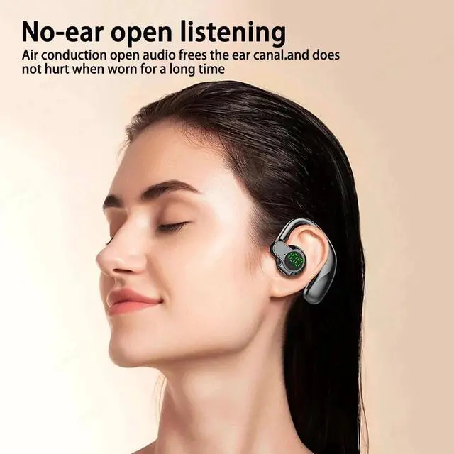 Alt view image 4 of 7 - Wireless Bluetooth 5.4 Earpiece Trucker Headset Driving Noise Cancelling Earbuds