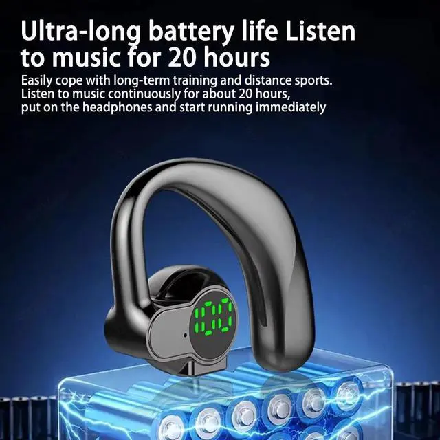 Alt view image 5 of 7 - Wireless Bluetooth 5.4 Earpiece Trucker Headset Driving Noise Cancelling Earbuds