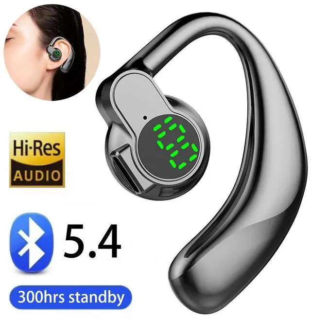 Alt view image 3 of 7 - Wireless Bluetooth 5.4 Earpiece Trucker Headset Driving Noise Cancelling Earbuds