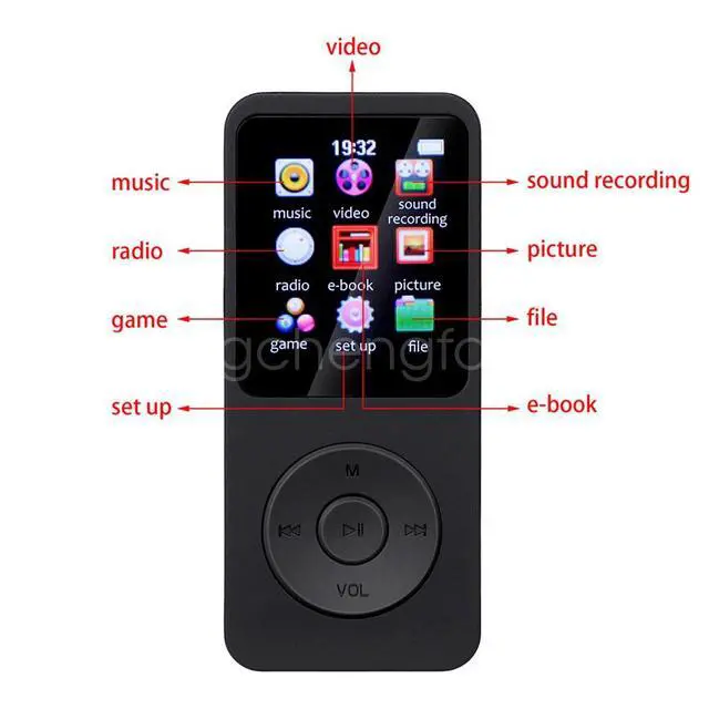 Alt view image 2 of 5 - Support 128GB Bluetooth MP4/MP3 Lossless Music Player FM Radio Recorder Sport