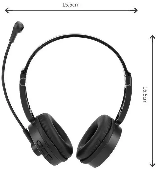 Alt view image 7 of 7 - Wireless Bluetooth Headset Noise Cancelling Over Head with Mic For Trucker PC