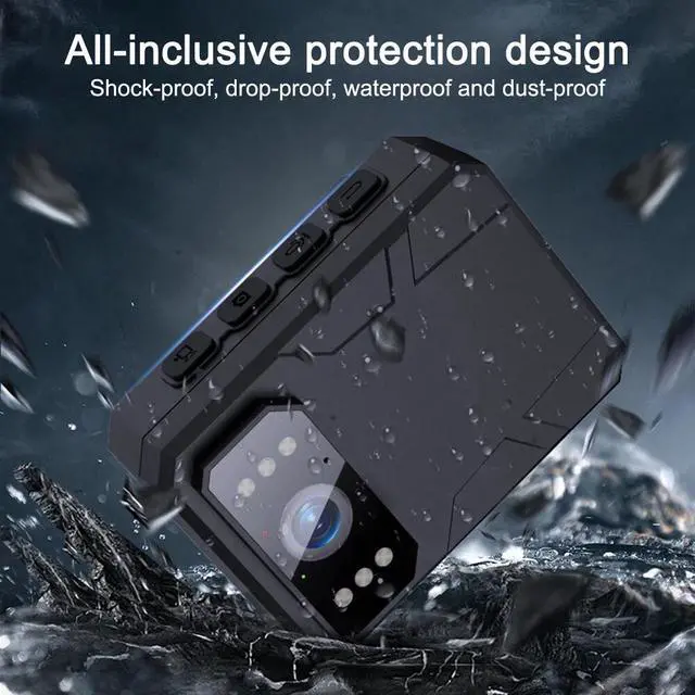 Alt view image 3 of 7 - Body Worn Camera Support 128GB Personal Security 4K 2K Recording IR Night Cam
