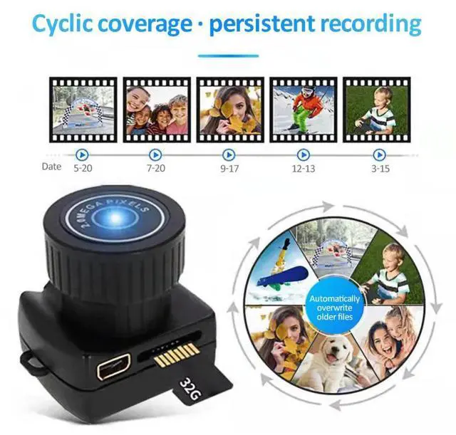 Alt view image 3 of 7 - HD Super Mini Camera 640*480P Small Camcorder Sports Video Recorder Kids Gift A