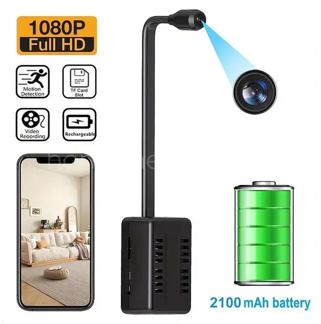 Alt view image 5 of 7 - Wireless WiFi Mini Camera 1080P Security Cam Motion Sensor with 2100mAh Battery