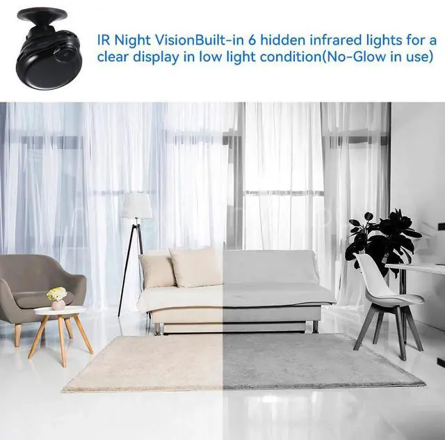 Alt view image 7 of 7 - Mini Necklace Camera 1080p Video Audio Voice Recording Wearable Small Recorder