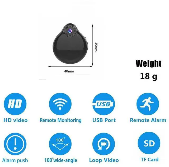 Alt view image 5 of 7 - Mini Necklace Camera 1080p Video Audio Voice Recording Wearable Small Recorder