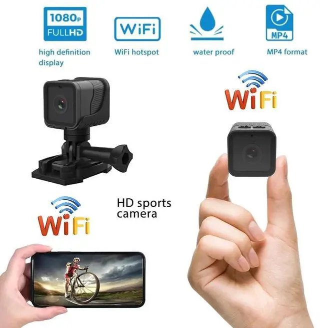 Alt view image 4 of 7 - Portable Sports Cam Action Camera WIFI 1080P Motorcycle Bike Driving Recorder US