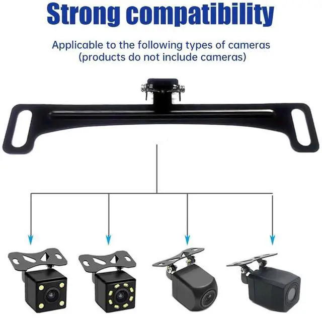 Alt view image 7 of 7 - Reverse Rear Camera License Plate Bracket for Backup View Camera Installation US