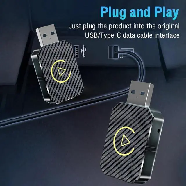 Alt view image 2 of 7 - Wired to Wireless Carplay Android Auto Adapter WiFi BT Connect Mini USB Dongle