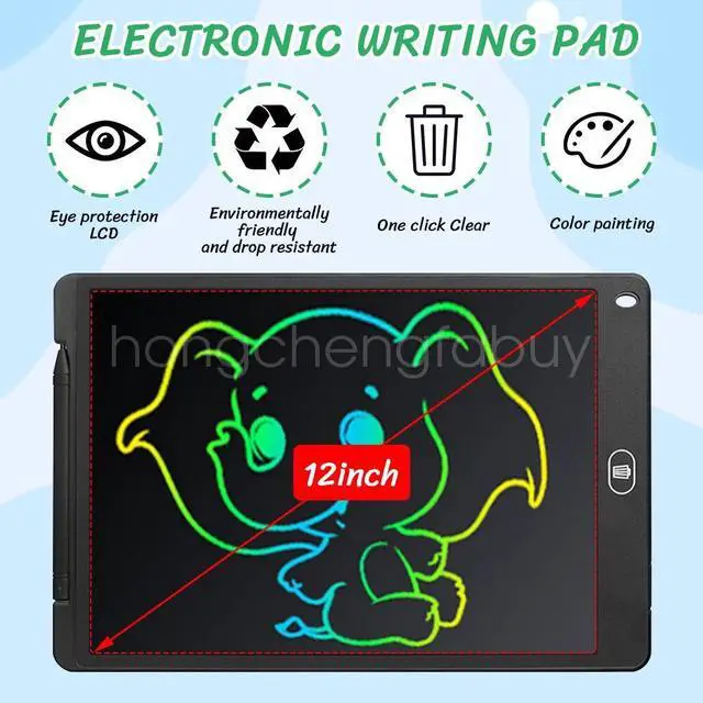 Main image of 12" Digital LCD Writing Tablet Drawing Board Colorful Handwriting Pad for Kids