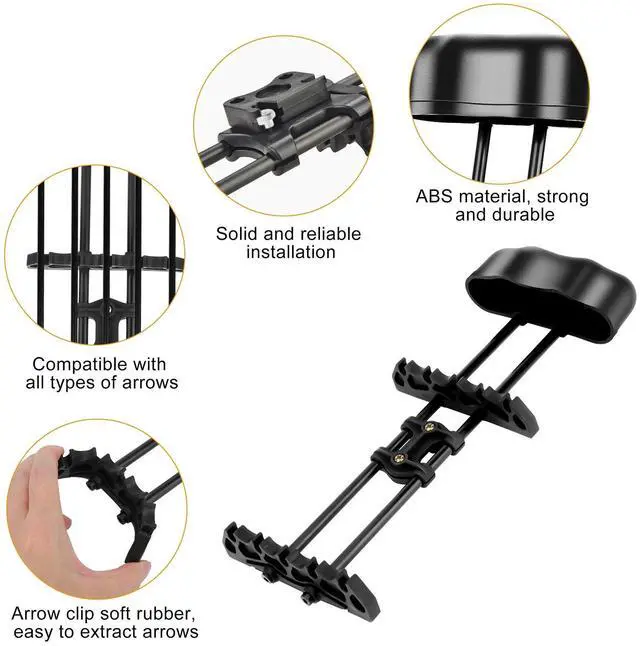 Alt view image 4 of 6 - 5 Arrow Bow Quiver Crossbow Quivers Archery Arrows Holder Hunting Compound Bow