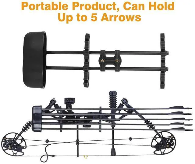 Alt view image 3 of 6 - 5 Arrow Bow Quiver Crossbow Quivers Archery Arrows Holder Hunting Compound Bow