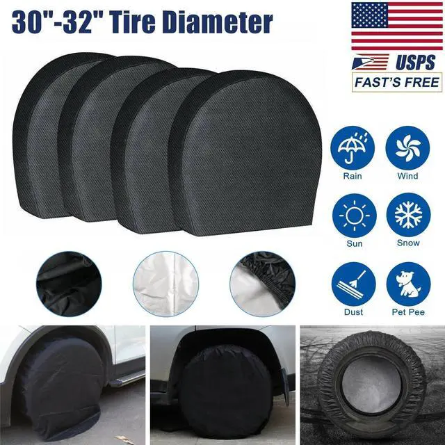 Main image of 4PCS 30-32'' Waterproof Tire Covers Wheel&Tyre RV Trailer Camper Sun Protector