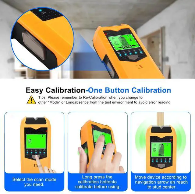 Alt view image 5 of 7 - 5 in 1 Digital Stud Finder Wood Metal Pipe Wire Wall Scanner Sensor LCD Detector