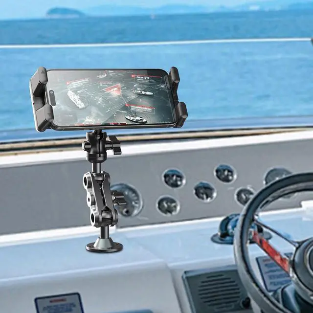 Alt view image 6 of 7 - Tablet Mount for Truck Heavy Duty Drill Base Phone Holder for Car Dashboard Wall