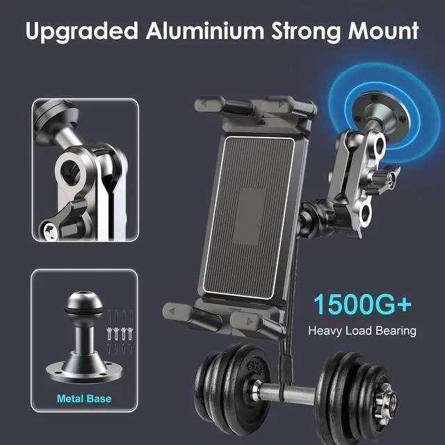 Alt view image 5 of 7 - Tablet Mount for Truck Heavy Duty Drill Base Phone Holder for Car Dashboard Wall