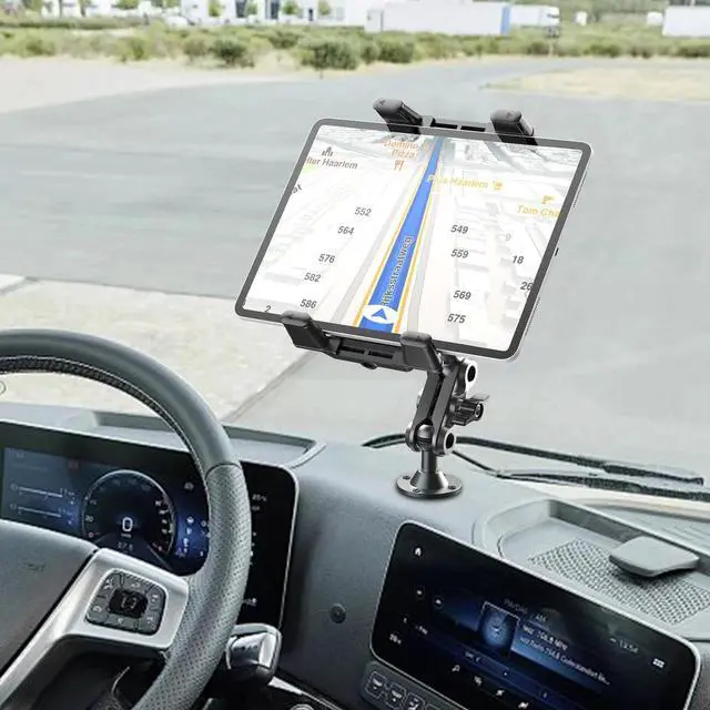 Alt view image 4 of 7 - Tablet Mount for Truck Heavy Duty Drill Base Phone Holder for Car Dashboard Wall