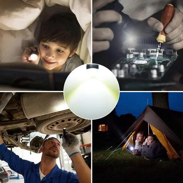 Alt view image 6 of 7 - 6Pcs P13.5S LED Flashlight Torch Lamp Upgrade Light Bulbs 3V White Super Bright
