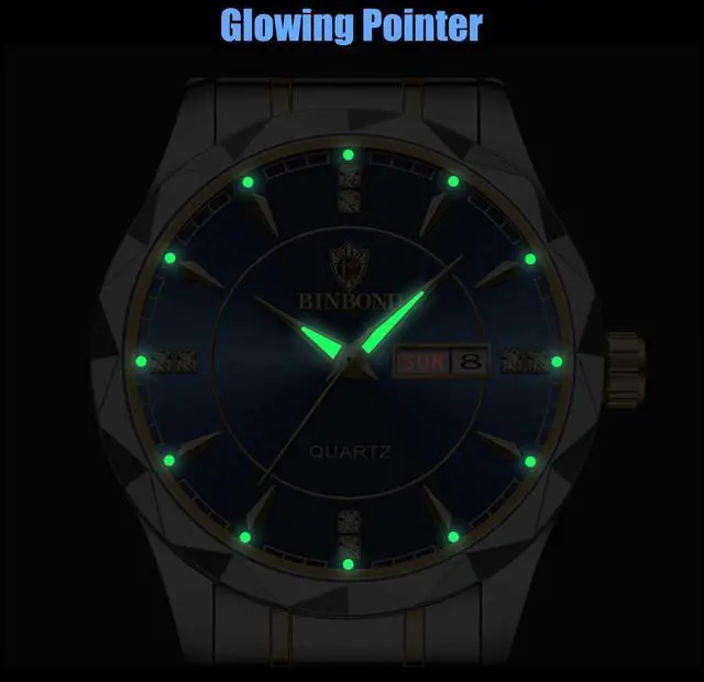 Alt view image 6 of 7 - Waterproof Men Watch Stainless Steel Quartz Luminous Classic Business Wristwatch