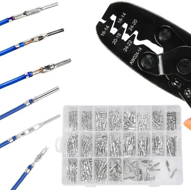 Alt view image 5 of 7 - 420PCS Connector Pins 21 Types Electrical Wire Terminal Kit,18PCS Extractor Tool