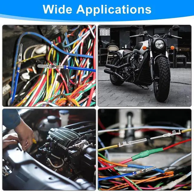 Alt view image 7 of 7 - 420PCS Connector Pins 21 Types Electrical Wire Terminal Kit,18PCS Extractor Tool