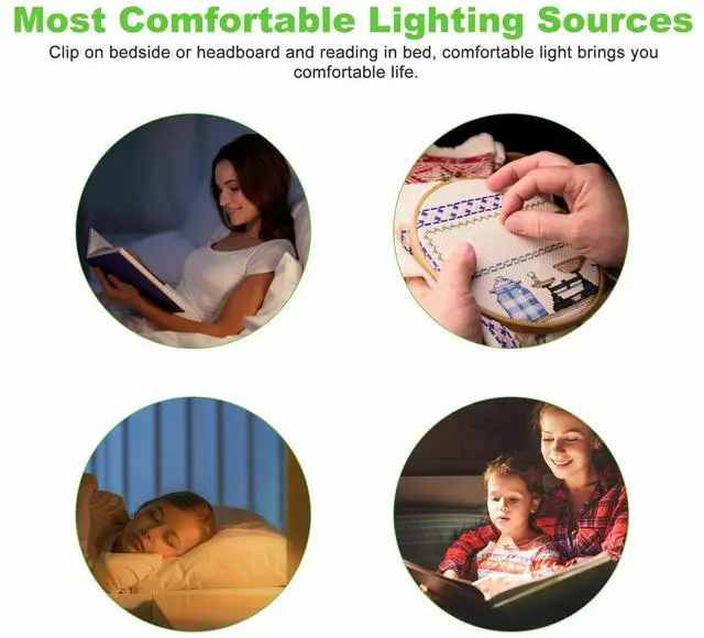 Alt view image 6 of 7 - USB Reading Night Light Flexible LED Book Lamp Laptop Computer Clip-on Bed Desk