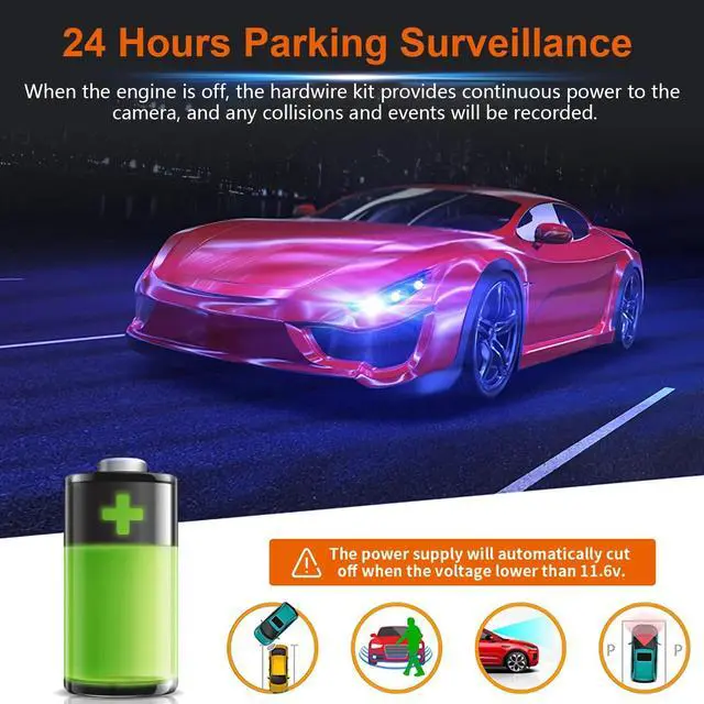 Alt view image 2 of 7 - Universal Type C Dash Cam Hardwire Kit Hard Wire Cable Fuse 12-24V to 5V Car DVR