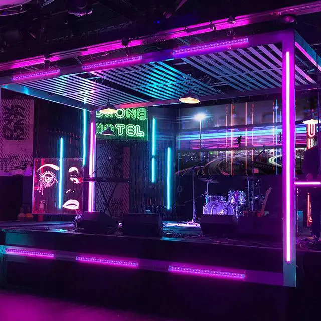 Alt view image 6 of 7 - UV Black Light Bar Fixtures Ultraviolet Lamp Strip US Plug DJ Party Club 48LED