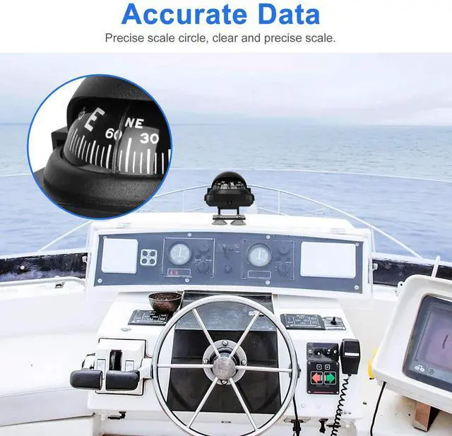 Alt view image 4 of 7 - Adjustable Car Vehicle Dashboard Navigation Compass Ball for Boat Marine Truck