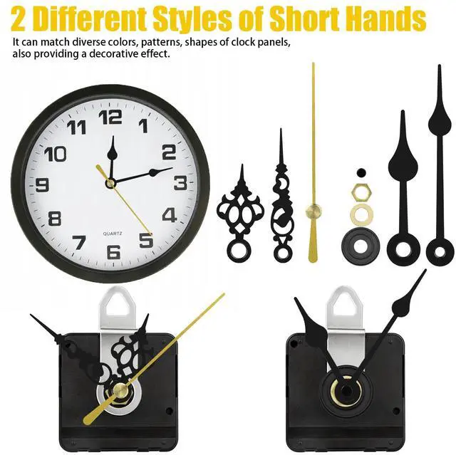 Alt view image 2 of 7 - Quartz Wall Clock Movement Mechanism DIY Replacement Hands Repair Tool Parts Kit