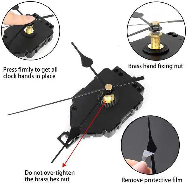 Alt view image 4 of 7 - Quartz Wall Clock Pendulum Swing Movement Mechanism DIY Kit Silent Repair Parts