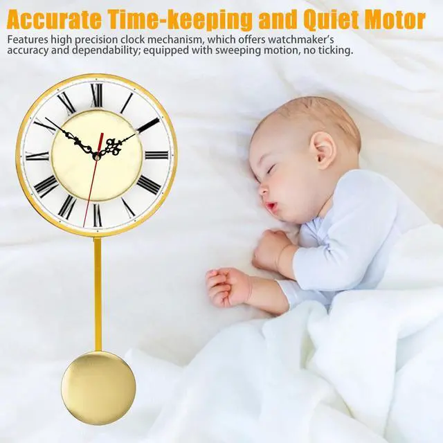 Alt view image 7 of 7 - Quartz Wall Clock Pendulum Swing Movement Mechanism DIY Kit Silent Repair Parts