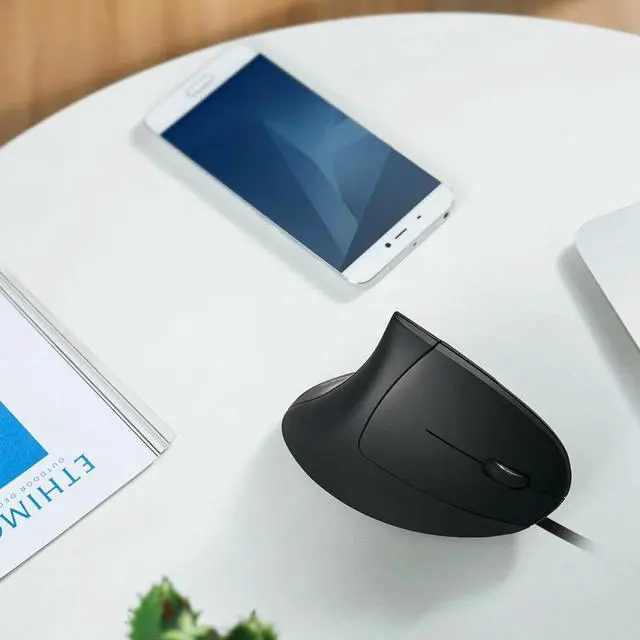 Alt view image 3 of 6 - Ergonomic Optical Vertical Mouse Mice USB Wired LED Mice 2400 DPI For Laptop PC