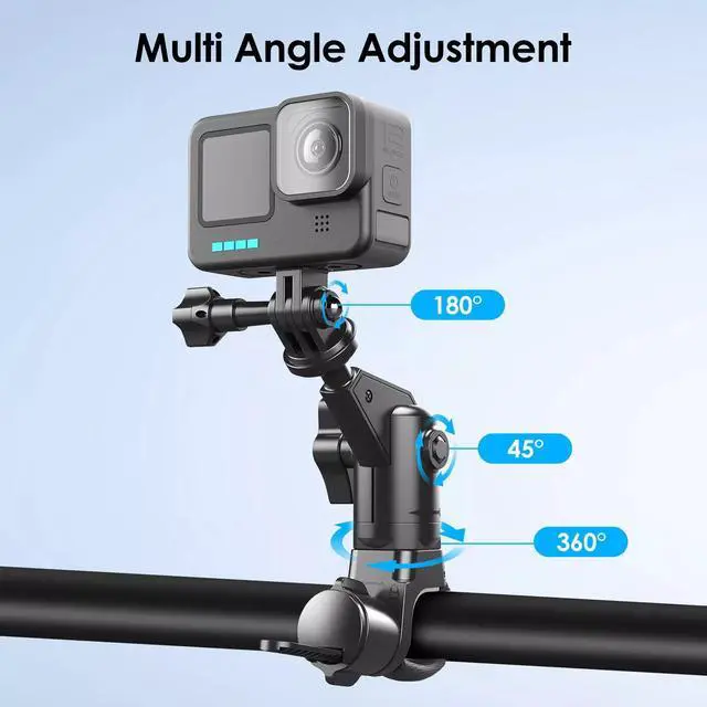 Alt view image 2 of 7 - Motorcycle Bike Handlebar Mount for Insta360 X4/X3 GoPro Hero 13 Camera Holder
