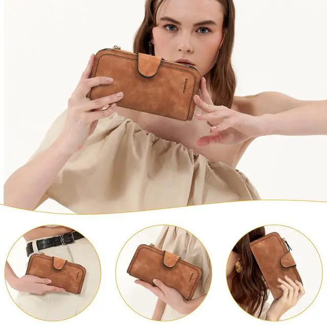 Alt view image 3 of 7 - Women Lady Soft Leather Wallet Long Clutch Card Holder Purse Pocket Handbag Gift