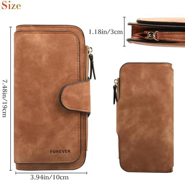 Alt view image 6 of 7 - Women Lady Soft Leather Wallet Long Clutch Card Holder Purse Pocket Handbag Gift