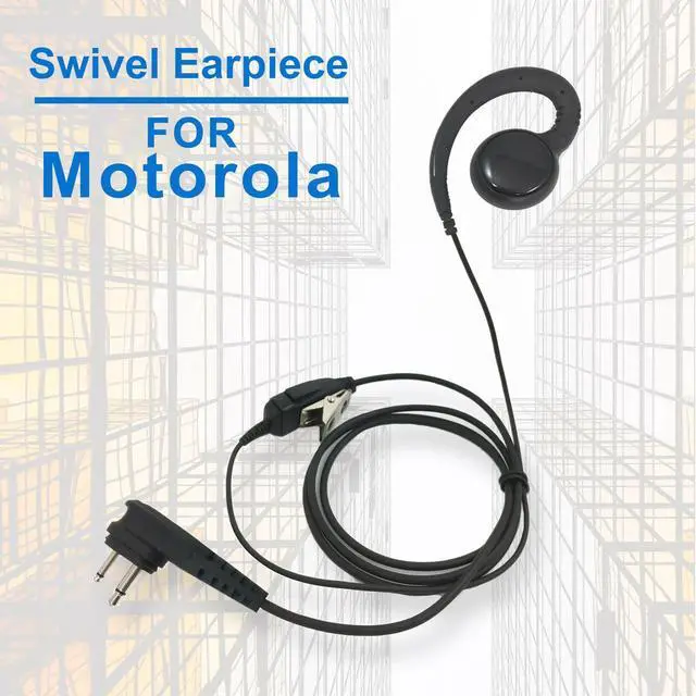 Main image of PTT Mic Swivel Earpiece for Motorola Radio Walkie Talkies CP200 CLS1410 CLS1110