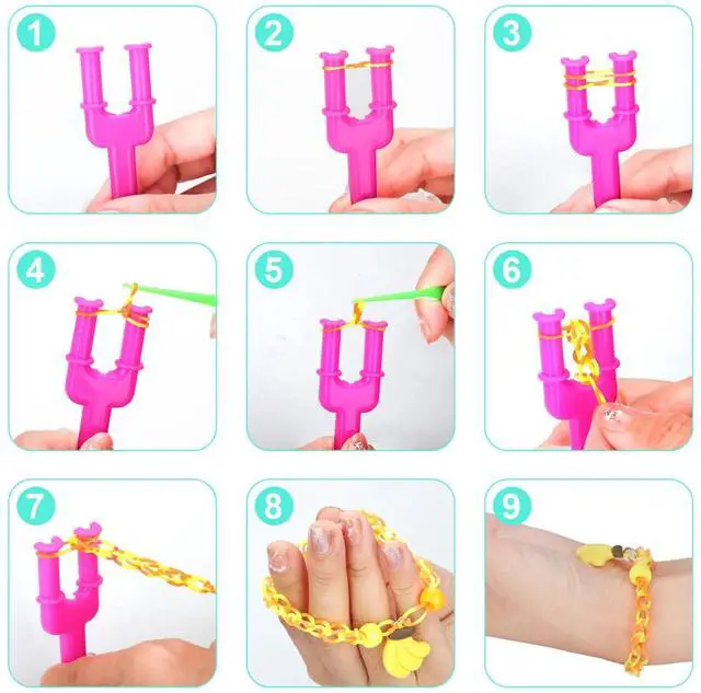 Alt view image 2 of 7 - 4614pcs Rubber Bands Kit with 3 Layer Container Bracelet Making Kit for Girls