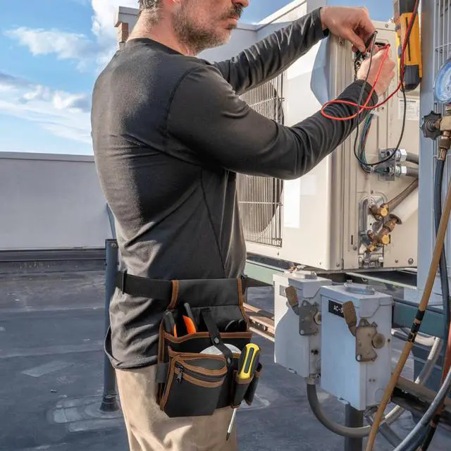 Alt view image 5 of 7 - Electrician Waist Pocket Belt Tool Pouch Bag, Hardware Toolkit Work Organizer